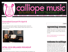 Tablet Screenshot of calliopemusicstore.com